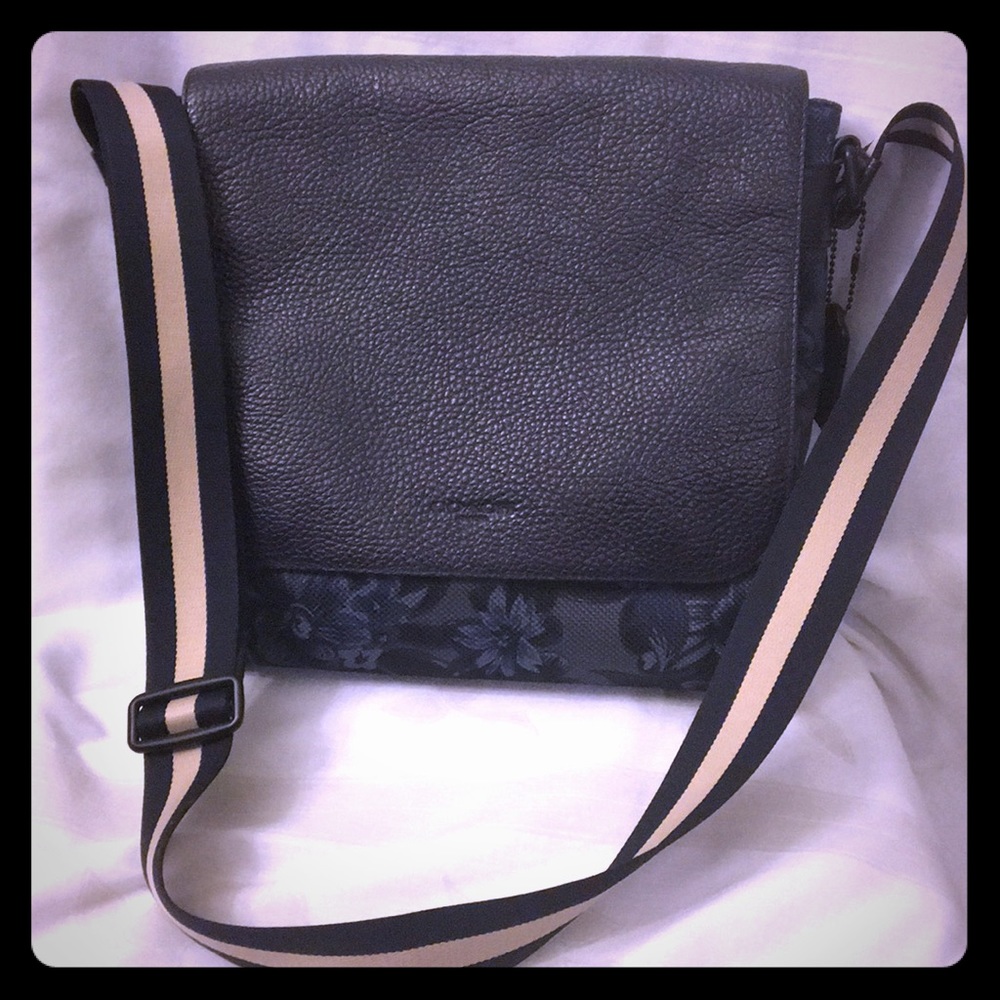 Coach Navy and Hawaiian Floral Print Crossbody